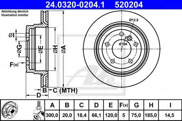 ATE 24032002041 Тормозной диск