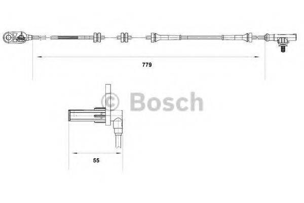 BOSCH 0265007632 Датчик, частота вращения колеса