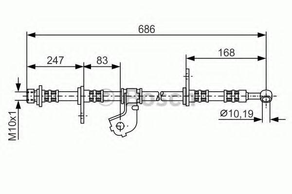 BOSCH 1987476734 Тормозной шланг