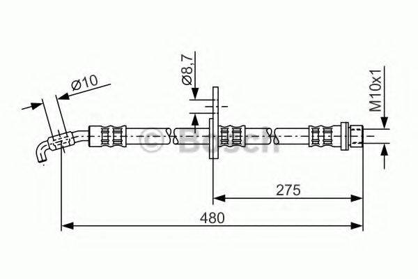 BOSCH 1987476758 Тормозной шланг
