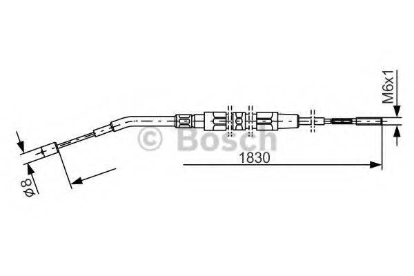 BOSCH 1987477008 Трос, стояночная тормозная система