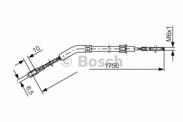 BOSCH 1987477036 Трос, стояночная тормозная система