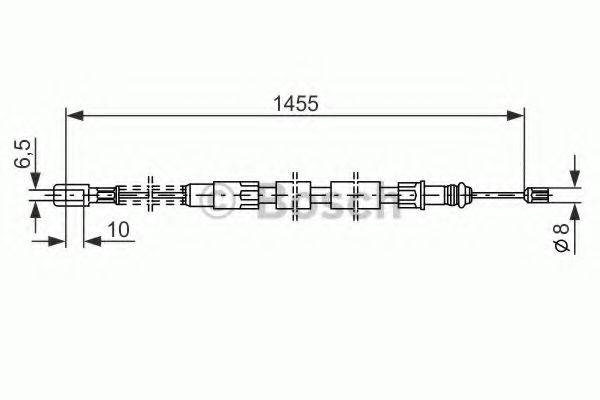 BOSCH 1987477040 Трос, стояночная тормозная система