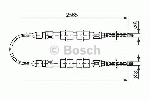 BOSCH 1987477041 Трос, стояночная тормозная система