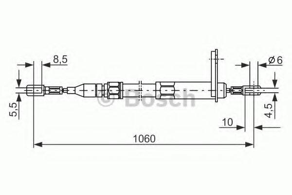 BOSCH 1987477047 Трос, стояночная тормозная система