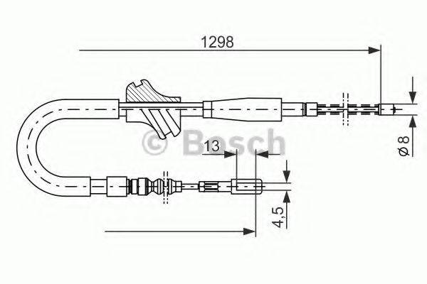 BOSCH 1987477054 Трос, стояночная тормозная система