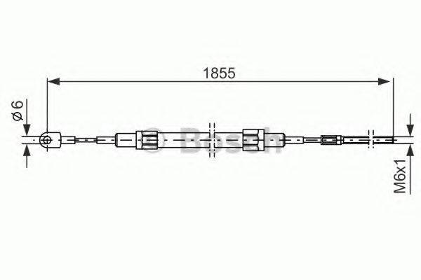 BOSCH 1987477074 Трос, стояночная тормозная система