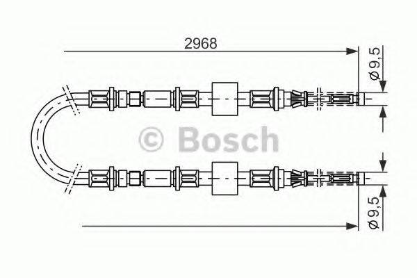 BOSCH 1987477101 Трос, стояночная тормозная система
