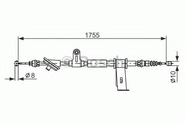 BOSCH 1987477111 Трос, стояночная тормозная система