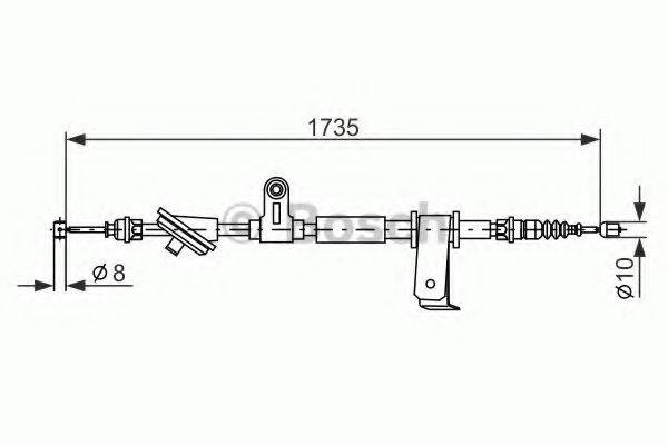 BOSCH 1987477112 Трос, стояночная тормозная система