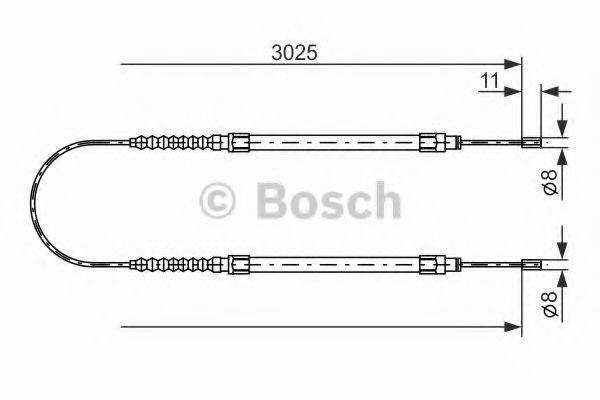 BOSCH 1987477113 Трос, стояночная тормозная система