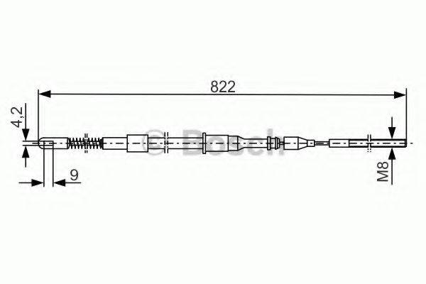 BOSCH 1987477131 Трос, стояночная тормозная система