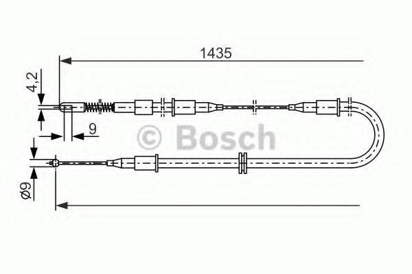 BOSCH 1987477132 Трос, стояночная тормозная система