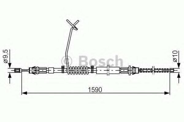 BOSCH 1987477175 Трос, стояночная тормозная система