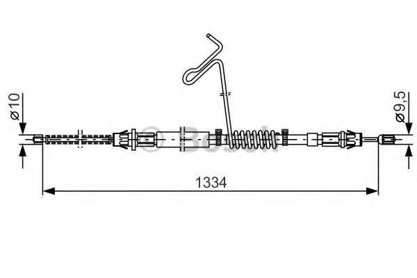 BOSCH 1987477177 Трос, стояночная тормозная система