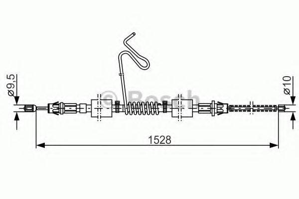 BOSCH 1987477178 Трос, стояночная тормозная система