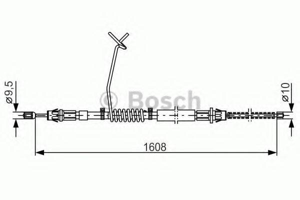 BOSCH 1987477180 Трос, стояночная тормозная система