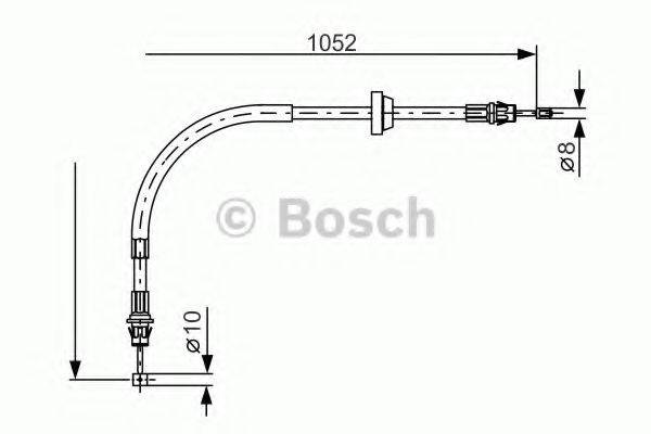 BOSCH 1987477186 Трос, стояночная тормозная система