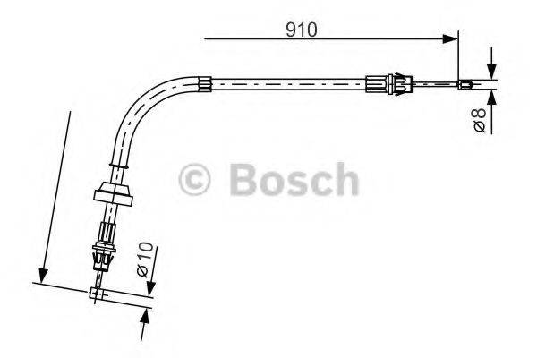 BOSCH 1987477190 Трос, стояночная тормозная система