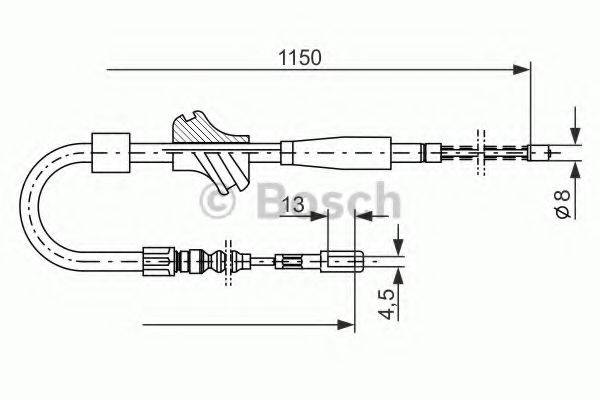 BOSCH 1987477194 Трос, стояночная тормозная система