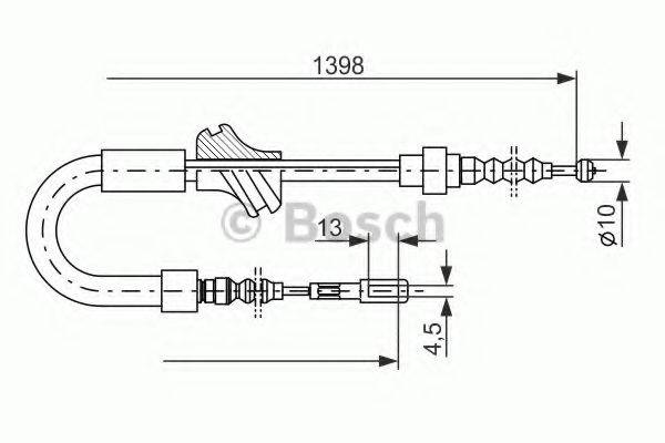 BOSCH 1987477200 Трос, стояночная тормозная система