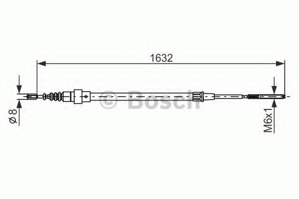 BOSCH 1987477204 Трос, стояночная тормозная система