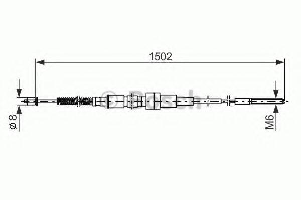 BOSCH 1987477214 Трос, стояночная тормозная система