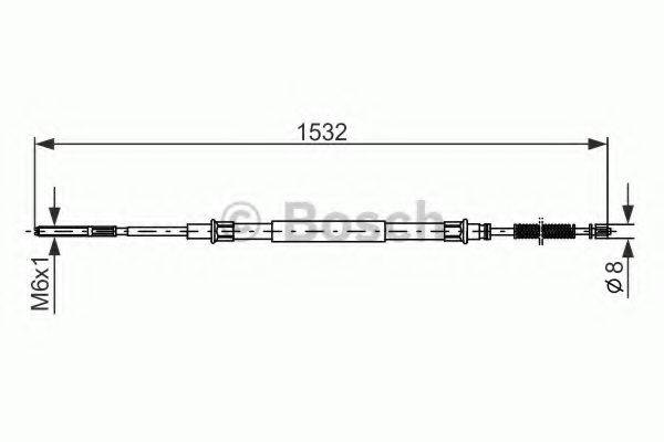 BOSCH 1987477215 Трос, стояночная тормозная система