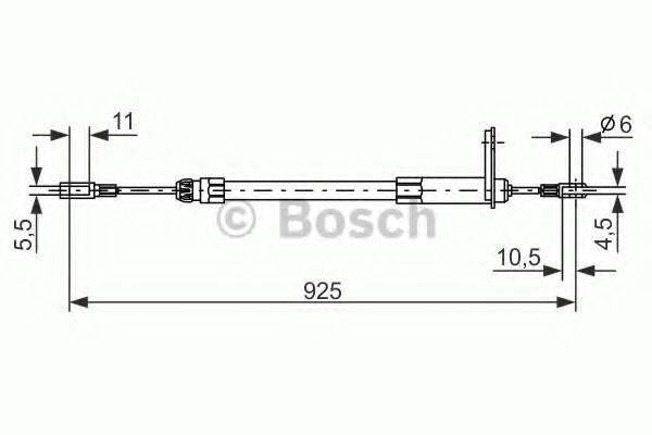 BOSCH 1987477220 Трос, стояночная тормозная система