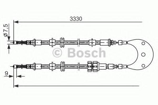 BOSCH 1987477230 Трос, стояночная тормозная система