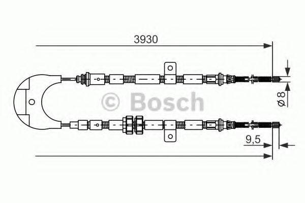 BOSCH 1987477233 Трос, стояночная тормозная система