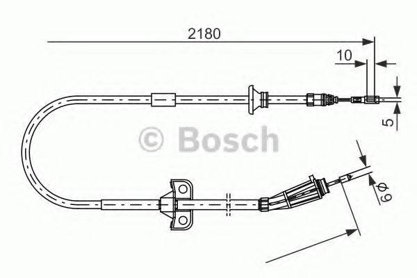 BOSCH 1987477248 Трос, стояночная тормозная система