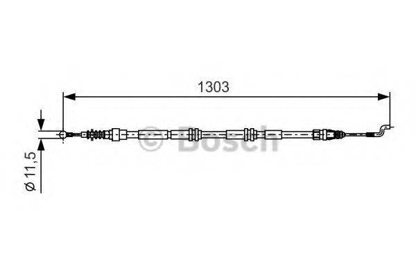 BOSCH 1987477260 Трос, стояночная тормозная система