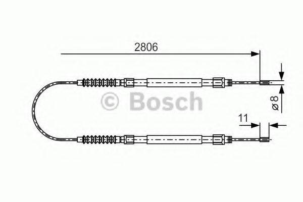 BOSCH 1987477262 Трос, стояночная тормозная система