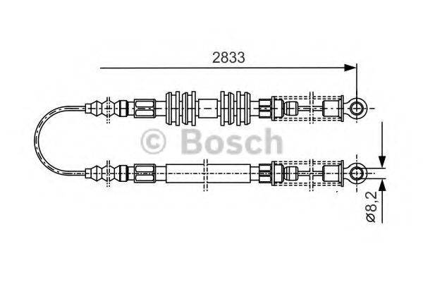 BOSCH 1987477296 Трос, стояночная тормозная система