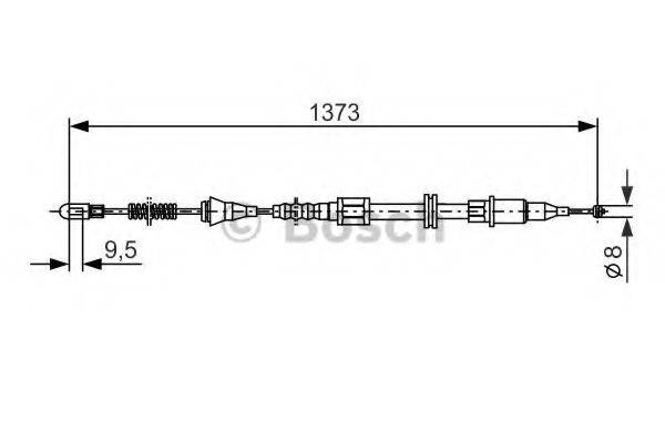 BOSCH 1987477309 Трос, стояночная тормозная система