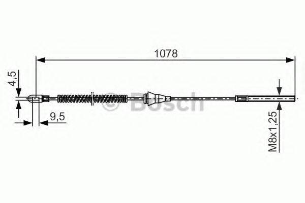 BOSCH 1987477310 Трос, стояночная тормозная система