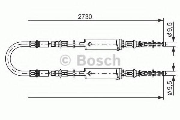 BOSCH 1987477370 Трос, стояночная тормозная система