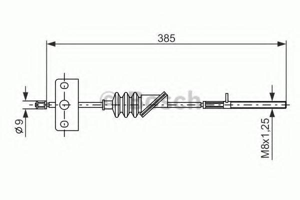 BOSCH 1987477385 Трос, стояночная тормозная система