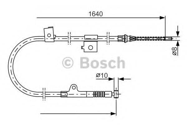 BOSCH 1987477405 Трос, стояночная тормозная система