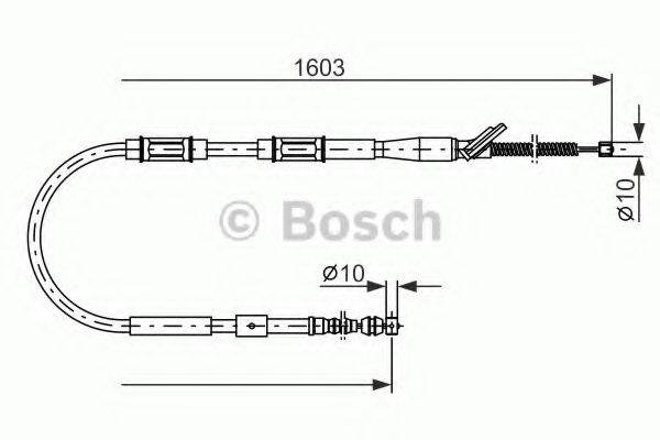 BOSCH 1987477409 Трос, стояночная тормозная система