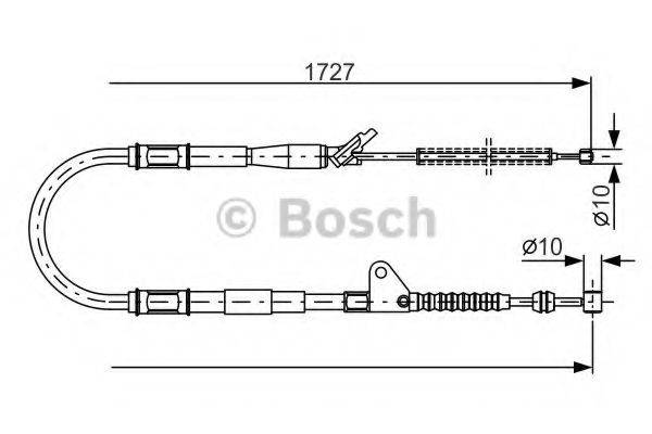 BOSCH 1987477410 Трос, стояночная тормозная система