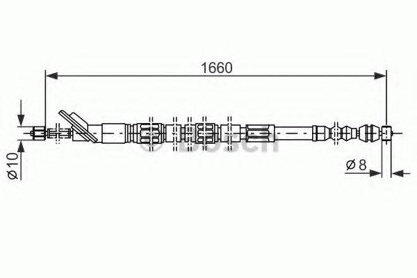 BOSCH 1987477411 Трос, стояночная тормозная система