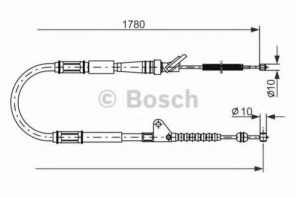 BOSCH 1987477414 Трос, стояночная тормозная система