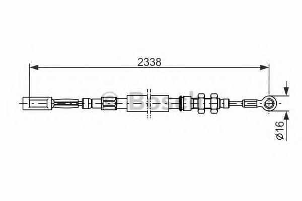 BOSCH 1987477419 Трос, стояночная тормозная система