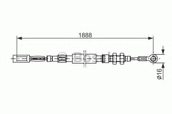 BOSCH 1987477420 Трос, стояночная тормозная система