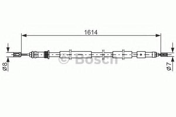 BOSCH 1987477432 Трос, стояночная тормозная система