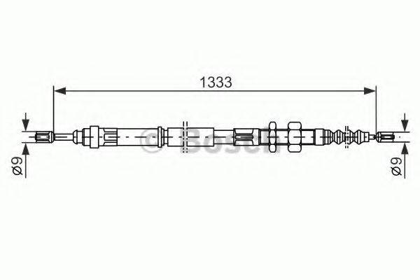 BOSCH 1987477440 Трос, стояночная тормозная система