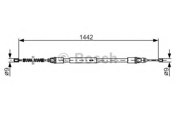 BOSCH 1987477442 Трос, стояночная тормозная система