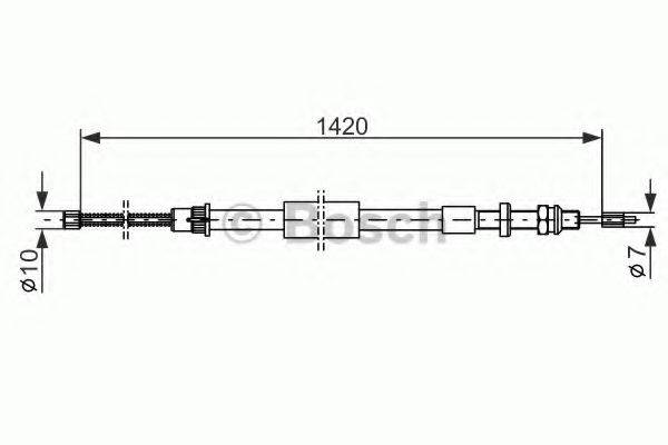 BOSCH 1987477479 Трос, стояночная тормозная система